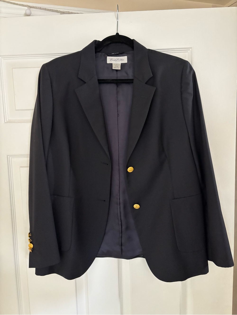 Brooks Brothers Navy Blazer with Gold Buttons
